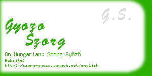 gyozo szorg business card